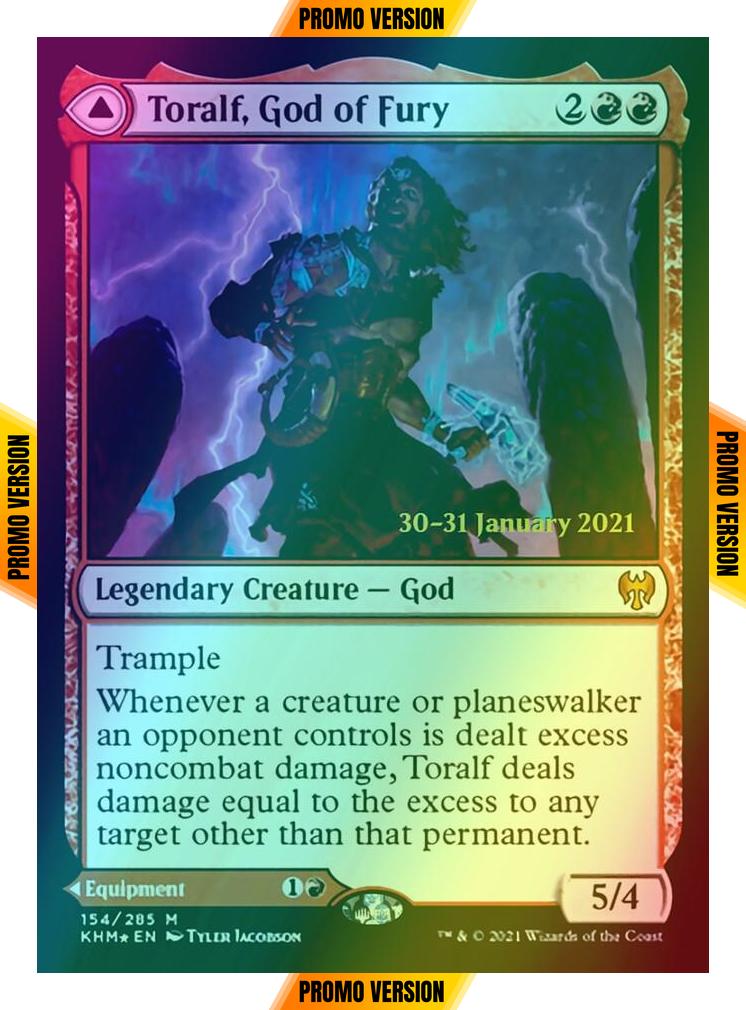 Toralf, God of Fury // Toralf's Hammer [Prerelease] [154s] [Kaldheim Promos] [Foil]
