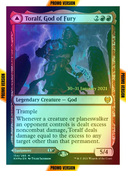 Toralf, God of Fury // Toralf's Hammer [Prerelease] [154s] [Kaldheim Promos] [Foil]