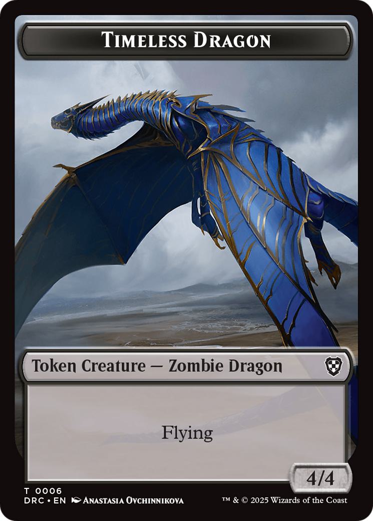 Timeless Dragon Token (06) // Zombie Token (03) [Aetherdrift: Commander: Tokens] [Non-Foil]