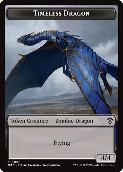 Timeless Dragon Token (06) // Zombie Token (03) [Aetherdrift: Commander: Tokens] [Non-Foil]