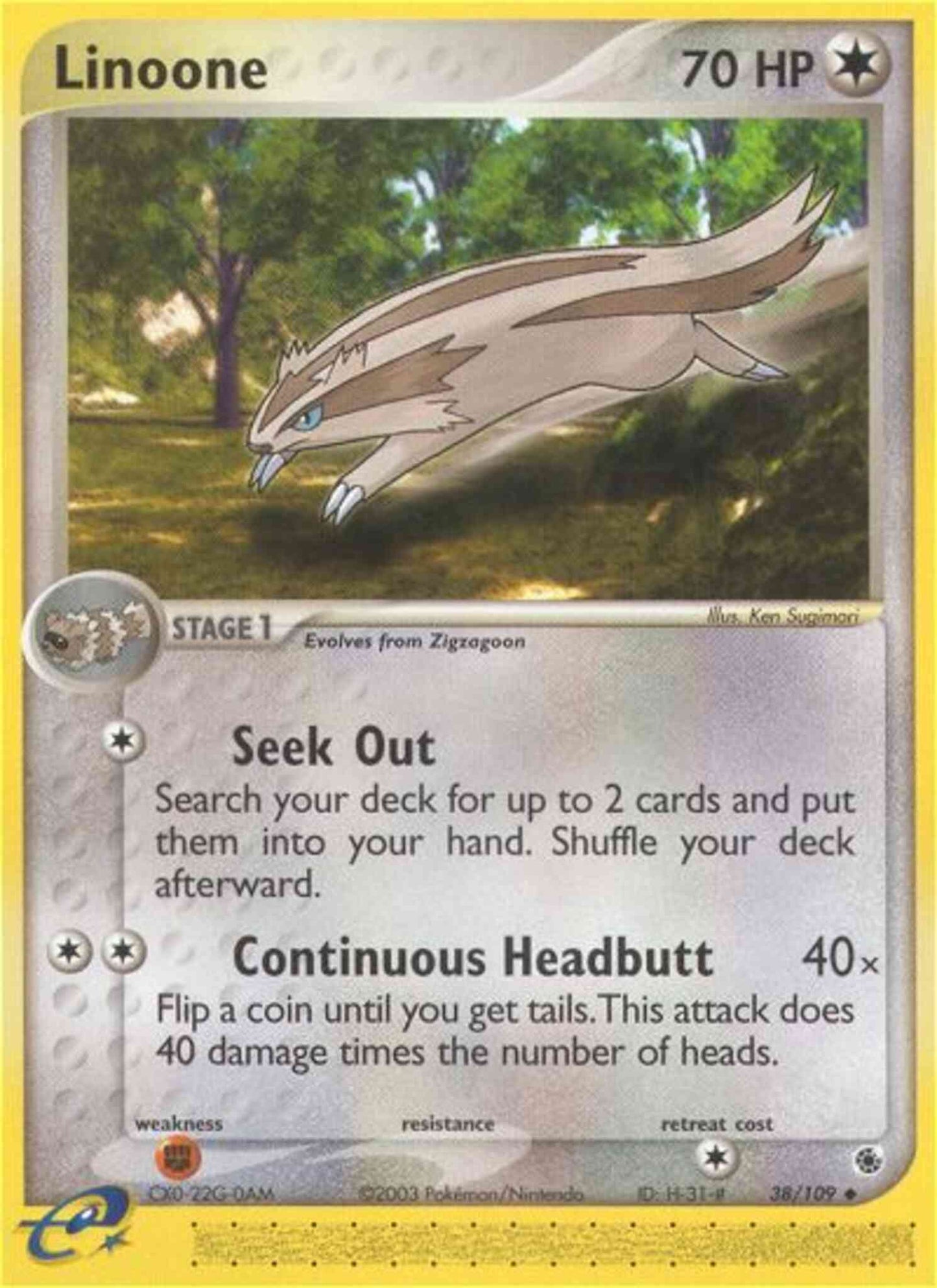 Linoone - 38/109 - Uncommon [ex1-38] [Non-Holo]