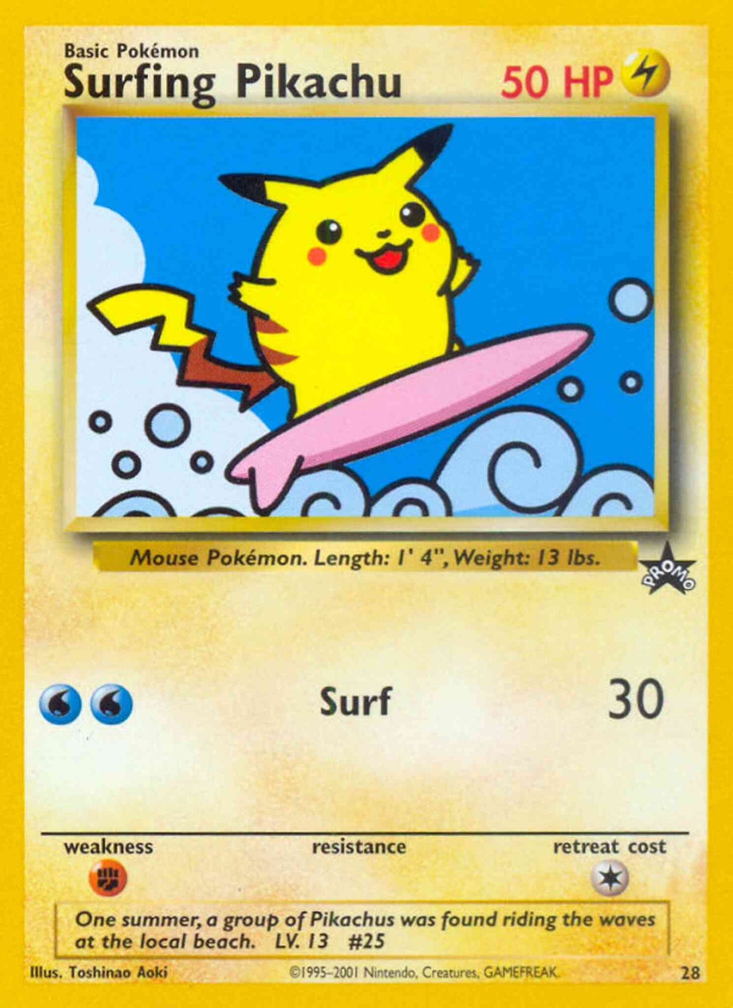 Surfing Pikachu - 28/53 - Promo [basep-28] [Non-Holo]