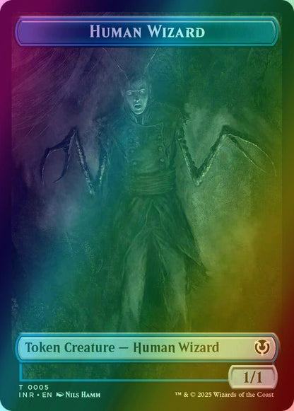 Human Wizard Token (05) // Jace, Unraveler of Secrets Emblem (25) [Innistrad Remastered: Tokens] [Foil]