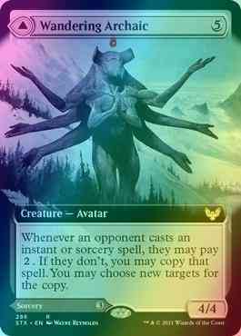 Wandering Archaic // Explore the Vastlands [286] [Extended Art] [Strixhaven: School of Mages] [Foil]
