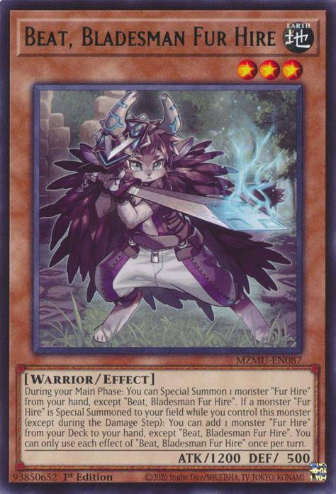 Beat, Bladesman Fur Hire - MZMU-EN087 - Rare - 1st Edition