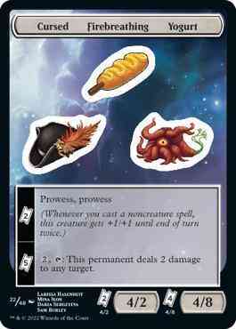 Cursed Firebreathing Yogurt [22] [Unfinity Sticker Sheets] [Non-Foil]