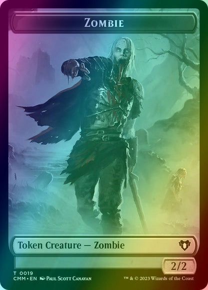 Cat Token (30) // Zombie Token (19) [Commander Masters: Tokens] [Foil]