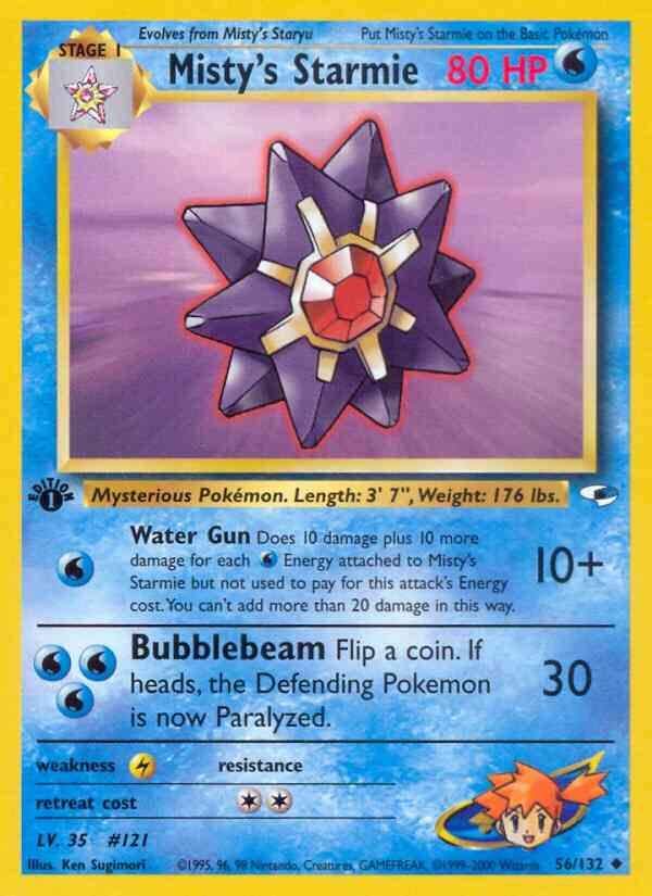 Misty's Starmie - 56/132 - Uncommon - 1st Edition [gym1-56] [Non-Holo]