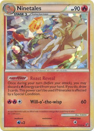 Ninetales - 7/123 - Theme Deck Exclusive [hgss1msp-7] [Cracked Ice Holo]