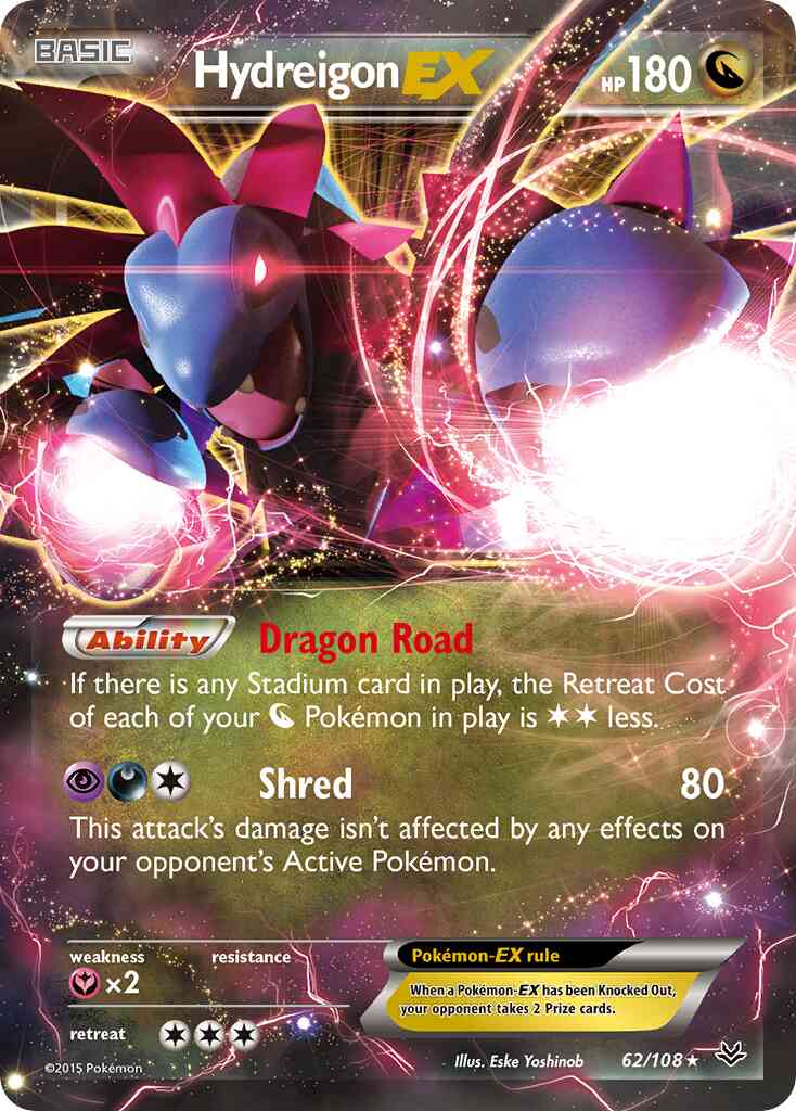 Hydreigon-EX - 62/108 - Rare Holo EX [xy6-62] [Ultra]