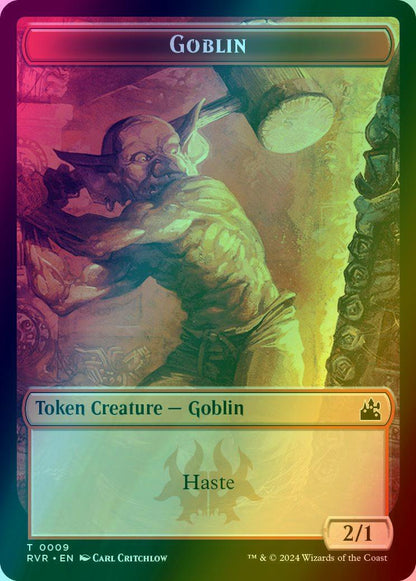 Elf Knight Token (15) // Goblin Token (09) [Ravnica Remastered: Tokens] [Foil]