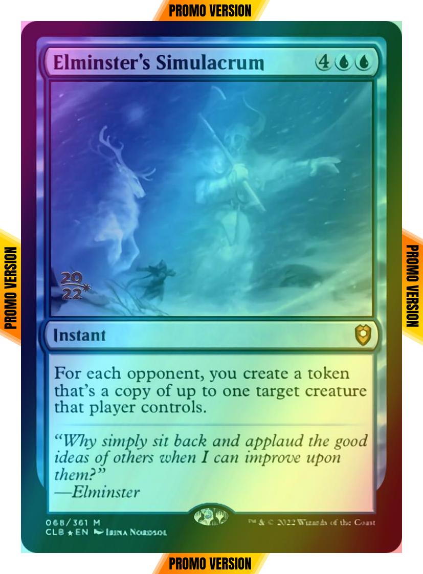 Elminster's Simulacrum [68s] [Prerelease] [Commander Legends: Battle for Baldur's Gate: Promos] [Foil]