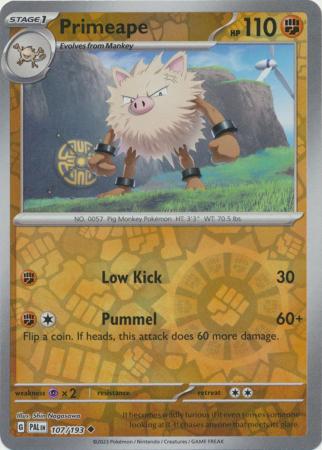 Primeape - 107/193 - Uncommon [sv02-107] [Reverse Holo]
