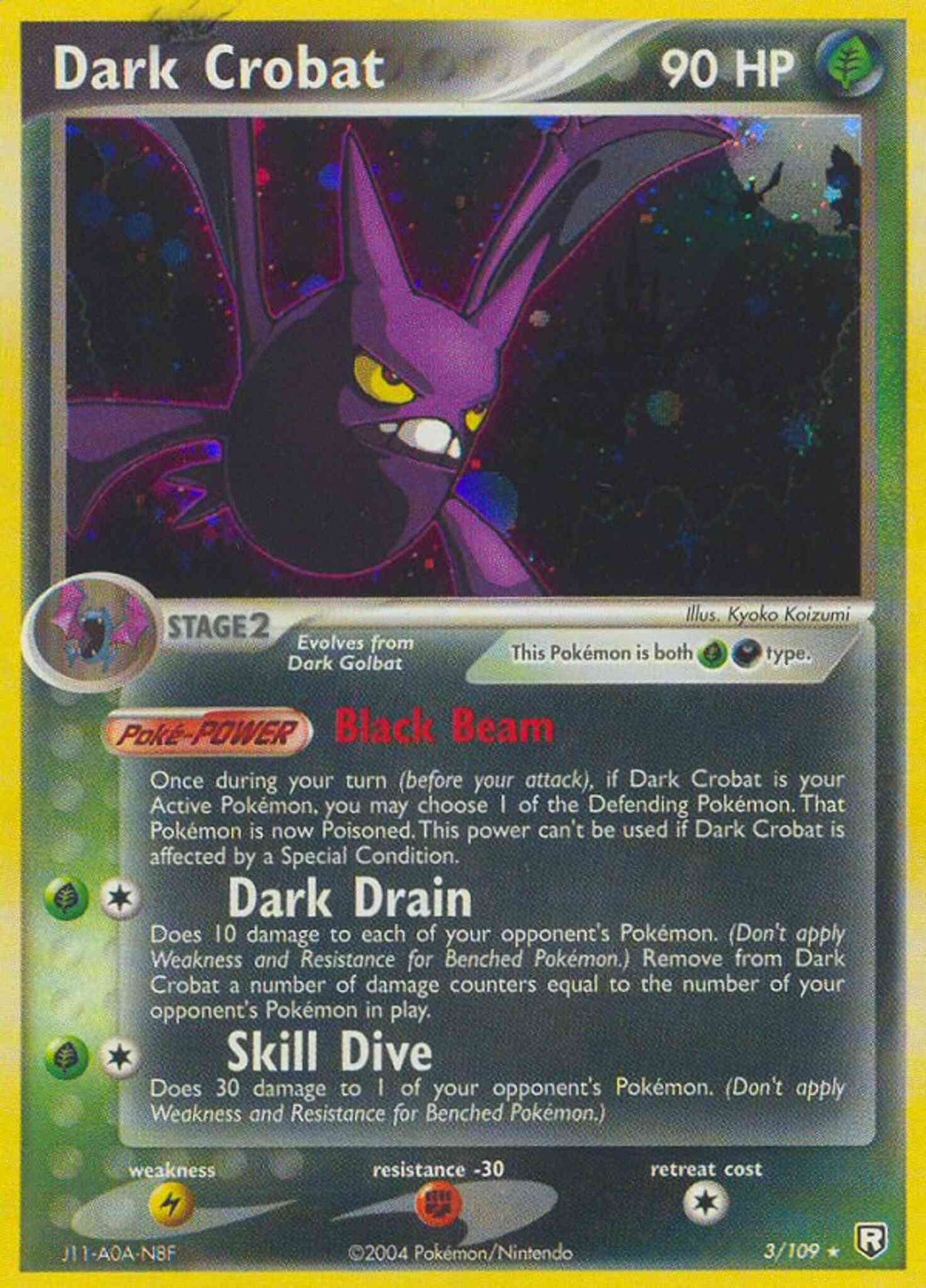 Dark Crobat - 3/109 - Rare Holo [ex7-3] [Holo]