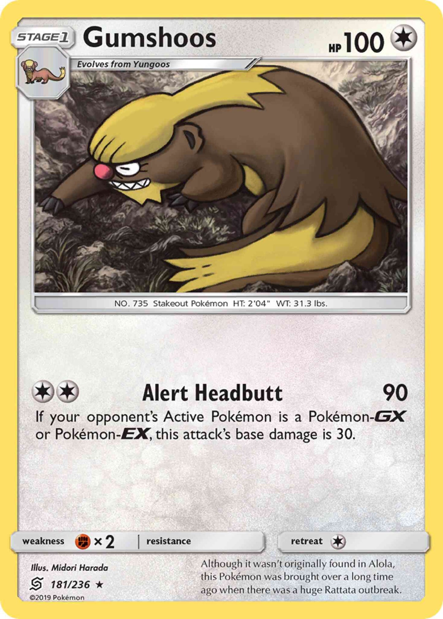 Gumshoos - 181/236 - Rare [sm11-181] [Reverse Holo]
