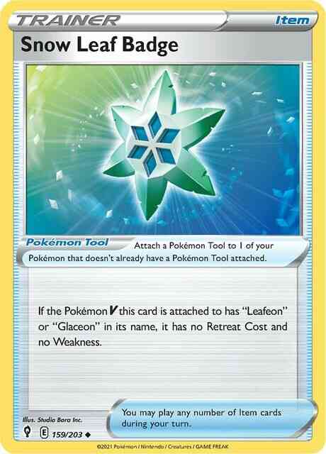 Snow Leaf Badge - 159/203 - Uncommon [swsh7-159] [Reverse Holo]