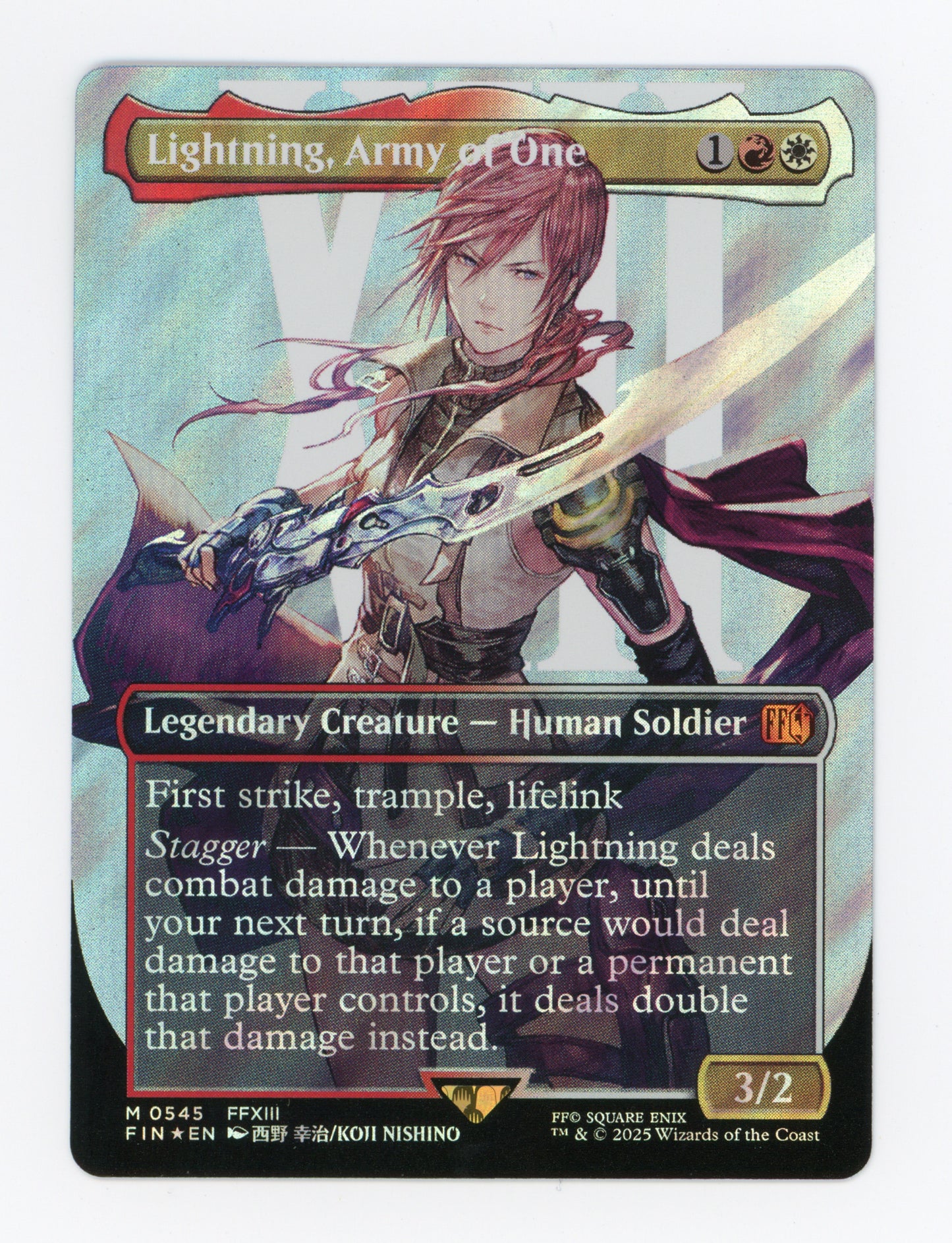 Lightning, Army of One — Borderless|Character|Surge Foil — ID 18386