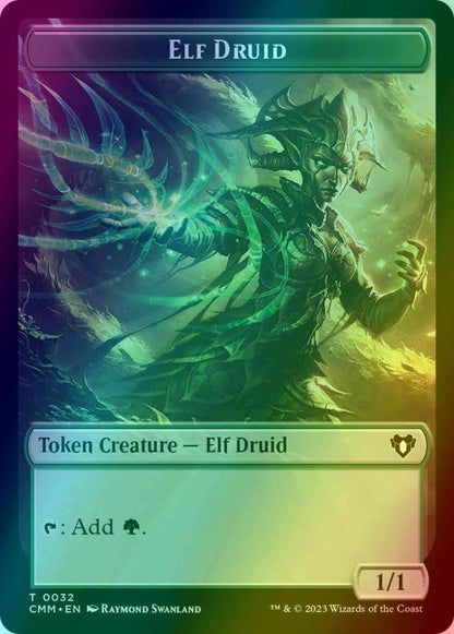 Elf Druid Token (32) // The Monarch Token (50) [Commander Masters: Tokens] [Foil]