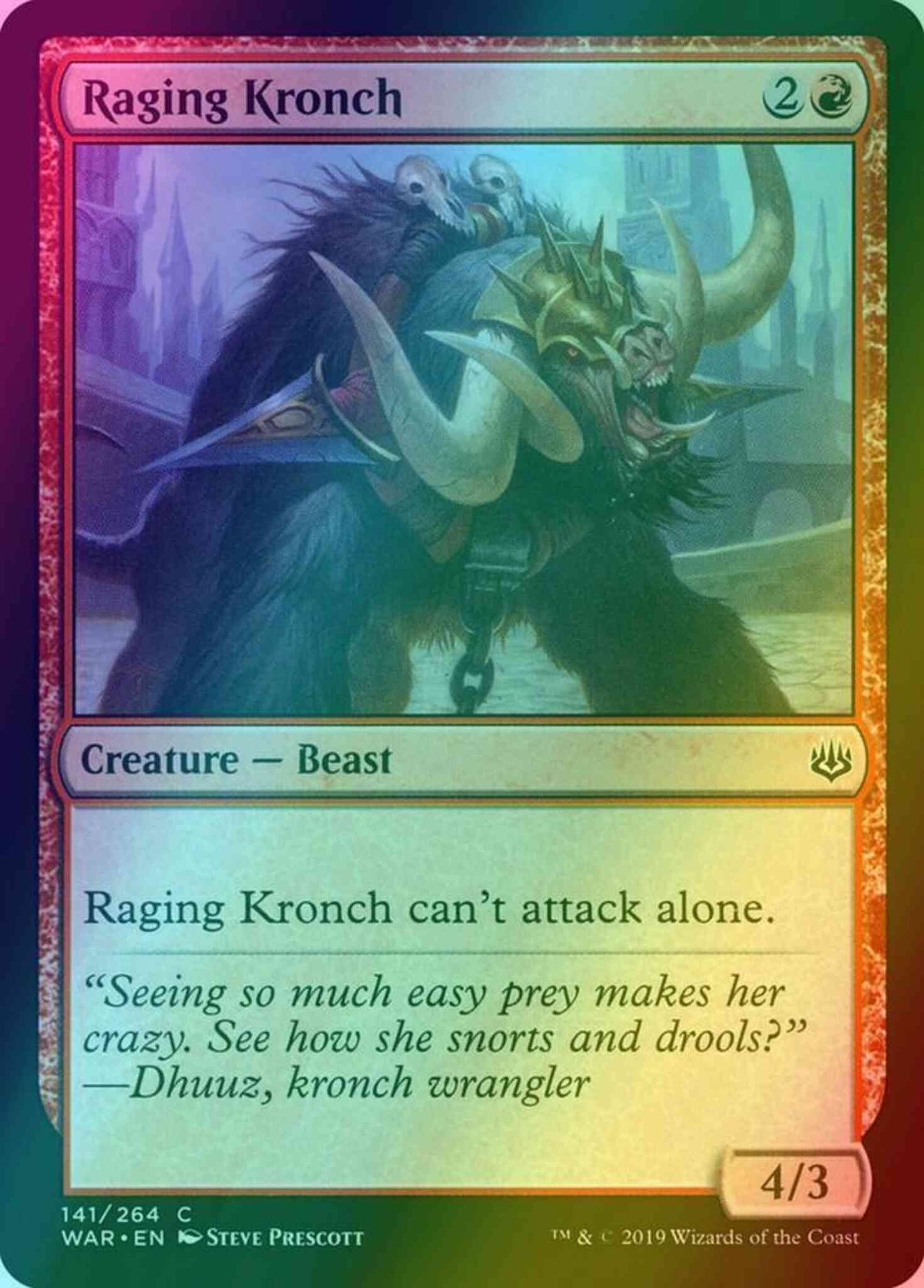 Raging Kronch [141] [War of the Spark] [Foil]