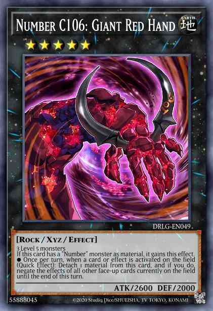 Number C106: Giant Red Hand - DLCS-EN051 - Common - 1st Edition