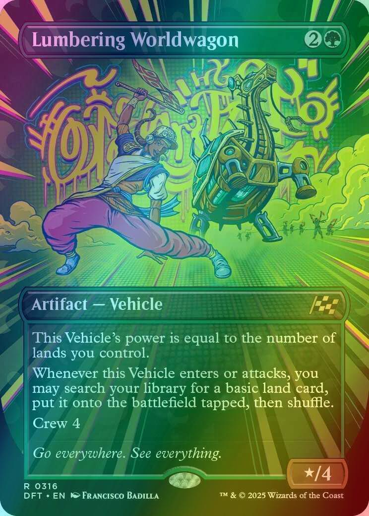Lumbering Worldwagon [316] [Borderless] [Revved Up] [Aetherdrift] [Foil]