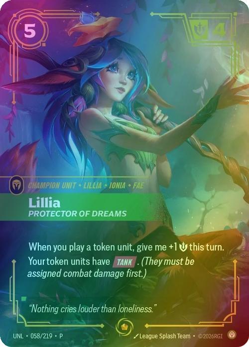 Lillia - Protector of Dreams - 058/219 [Riftbound Organized Play Promotional Cards] [Foil]