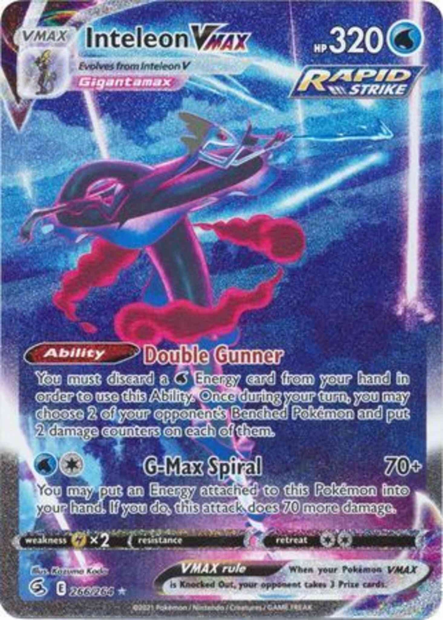 Inteleon VMAX - 266/264 - Rare Secret [SWSH8-266] [Secret]