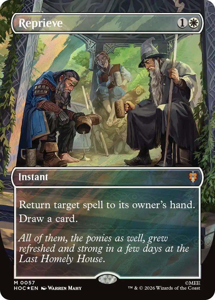 Reprieve [57] [Borderless] [Classic Artist] [The Hobbit: Commander] [Surge Foil]