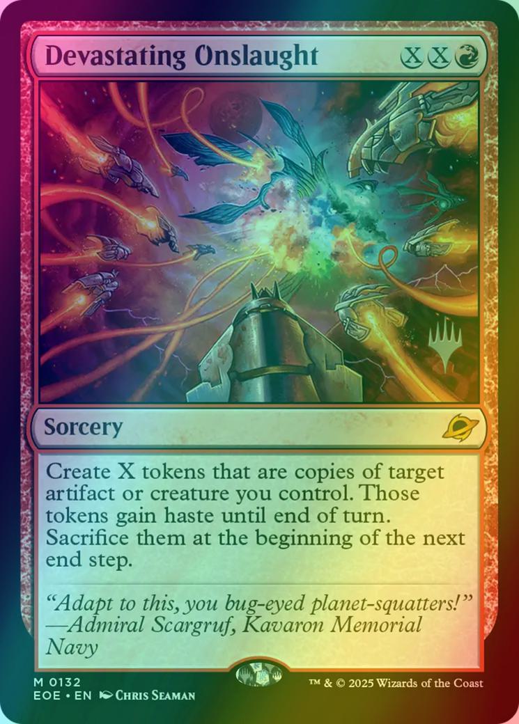Devastating Onslaught [132p] [Promo Pack] [Edge of Eternities: Promos] [Foil]