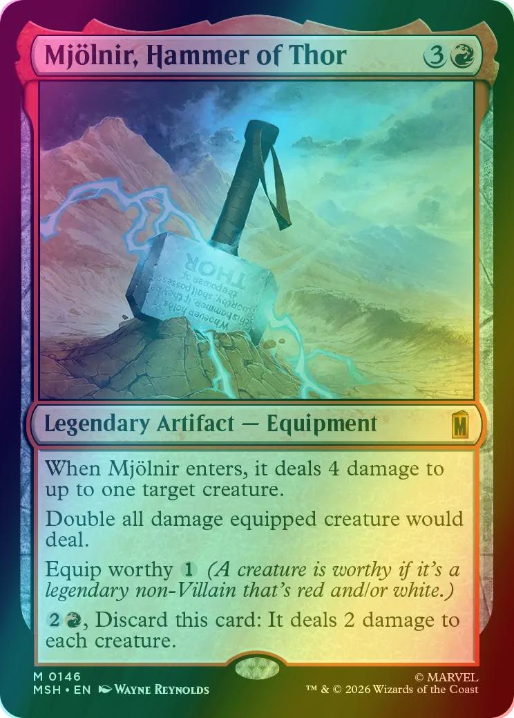 Mjölnir, Hammer of Thor [146] [Marvel Super Heroes] [Foil]
