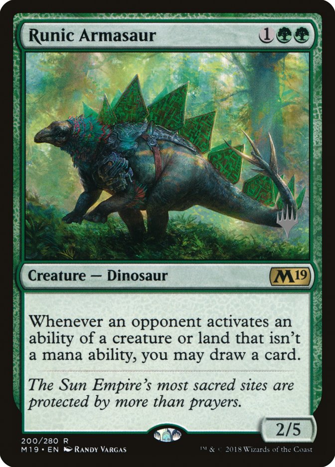 Runic Armasaur [Promo Pack] [200p] [Core Set 2019 Promos] [Non-Foil]