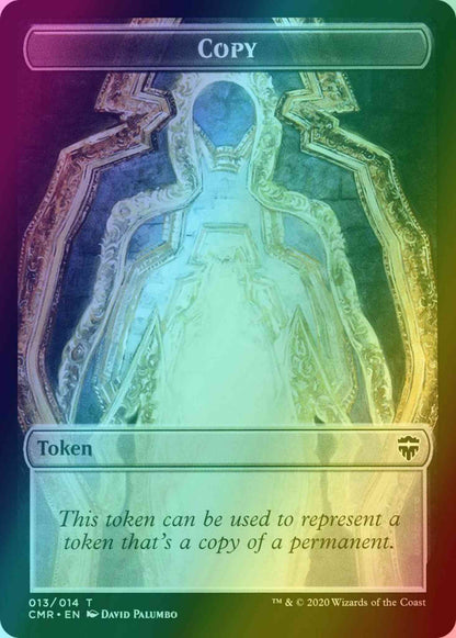 Copy Token (13) // Golem Token (09) [Commander Legends Tokens] [Foil]
