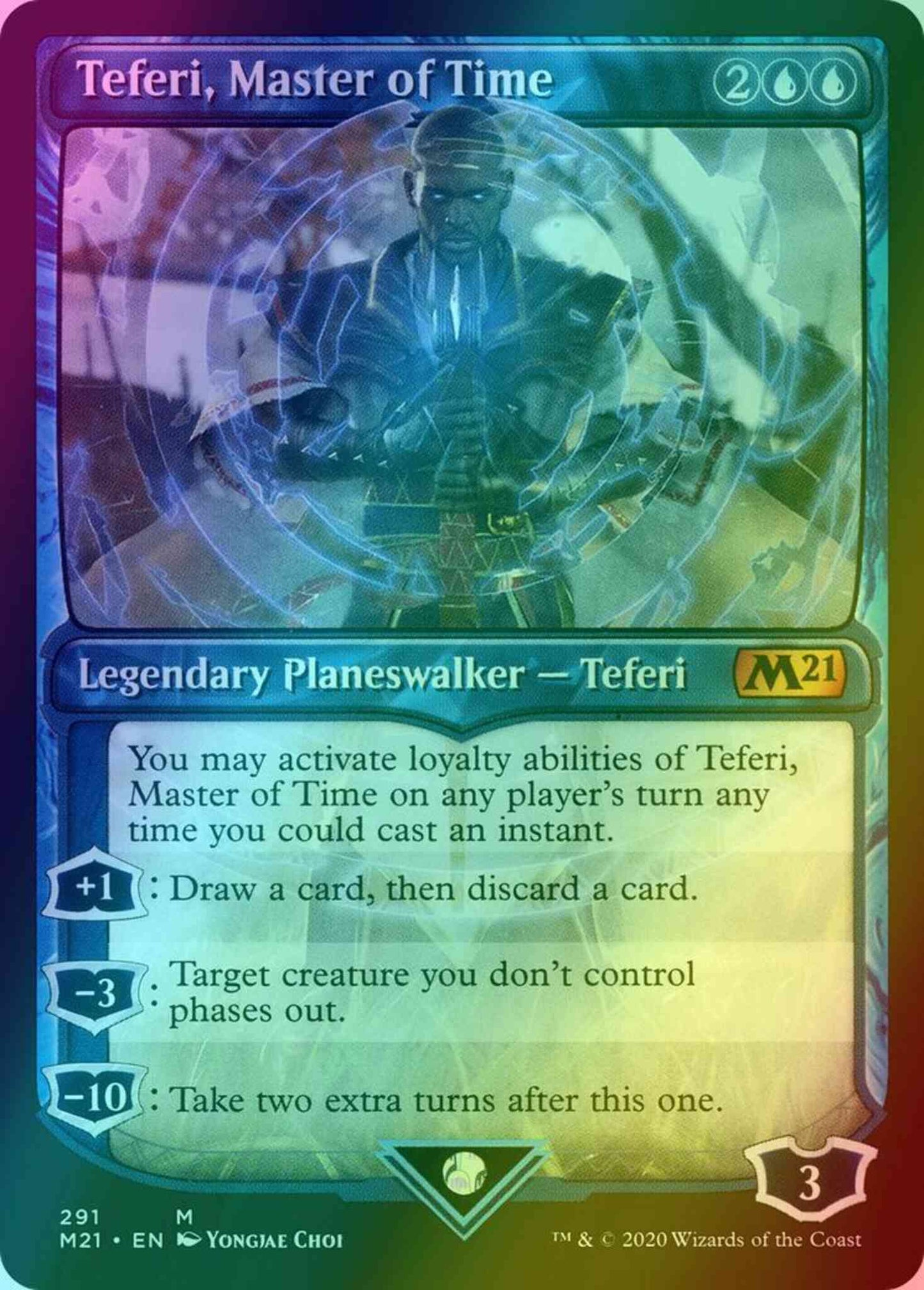 Teferi, Master of Time [291] [Showcase] [Core Set 2021] [Foil]