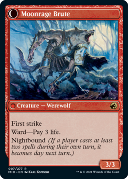 Brutal Cathar // Moonrage Brute [7] [Innistrad: Midnight Hunt] [Non-Foil]