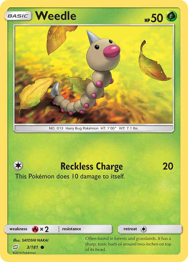 Weedle - 3/181 - Common [sm9-3] [Non-Holo]