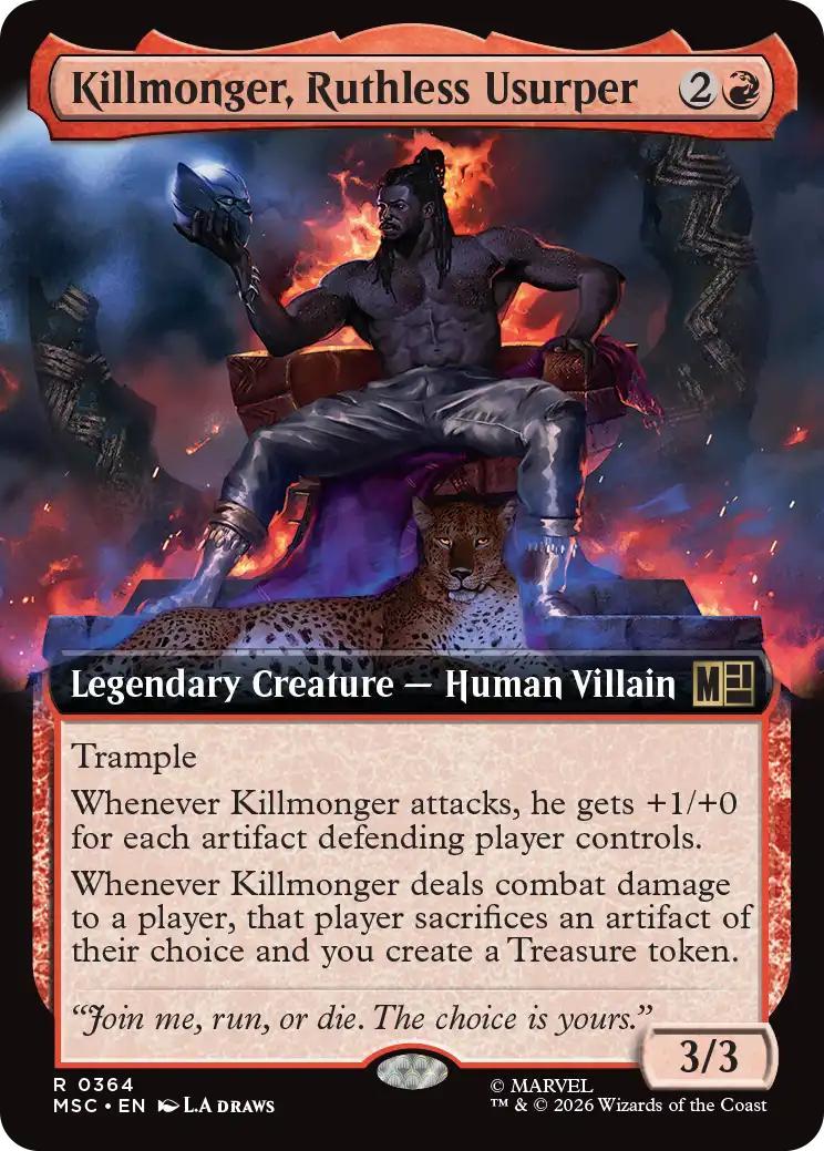 Killmonger, Ruthless Usurper [364] [Extended Art] [Marvel Super Heroes: Commander] [Non-Foil]