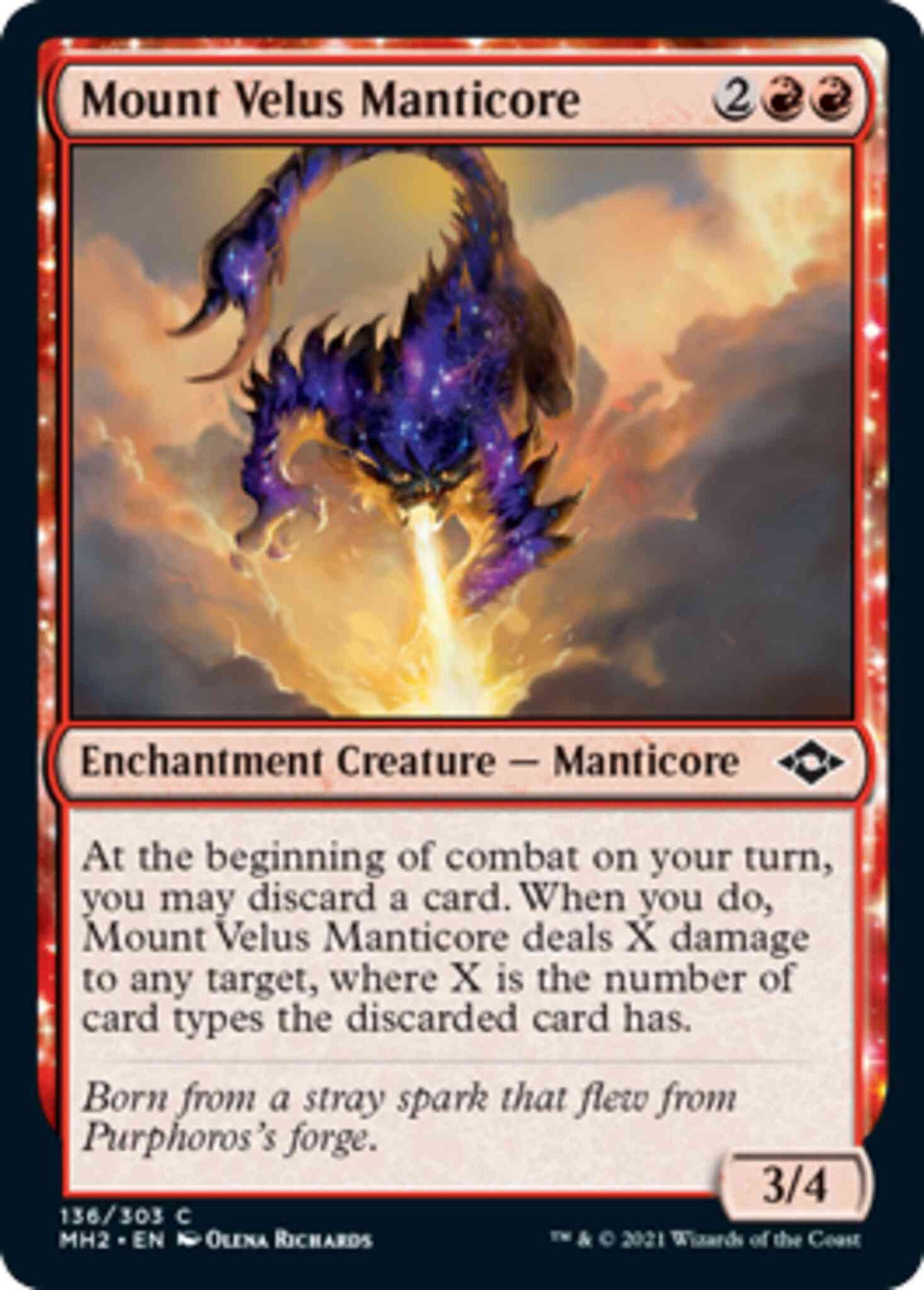 Mount Velus Manticore [136] [Modern Horizons 2] [Non-Foil]