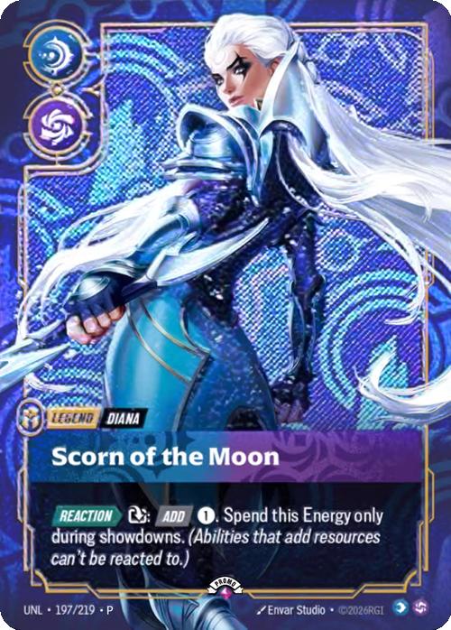 Scorn of the Moon (Diana) (Metal) - 197/219 [Riftbound Organized Play Promotional Cards] [Foil]