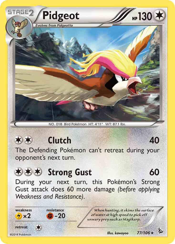 Pidgeot - 77/106 - Rare [xy2-77] [Non-Holo]