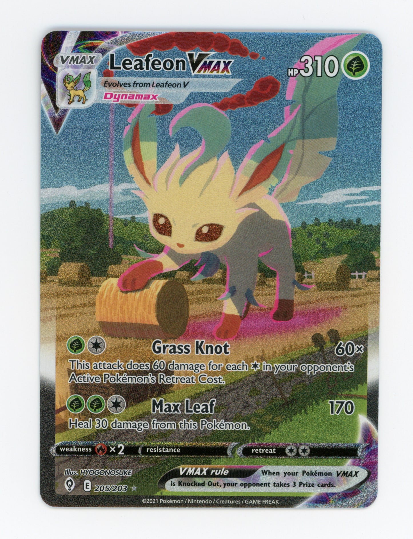 Leafeon VMAX — Rare Rainbow — ID 19043