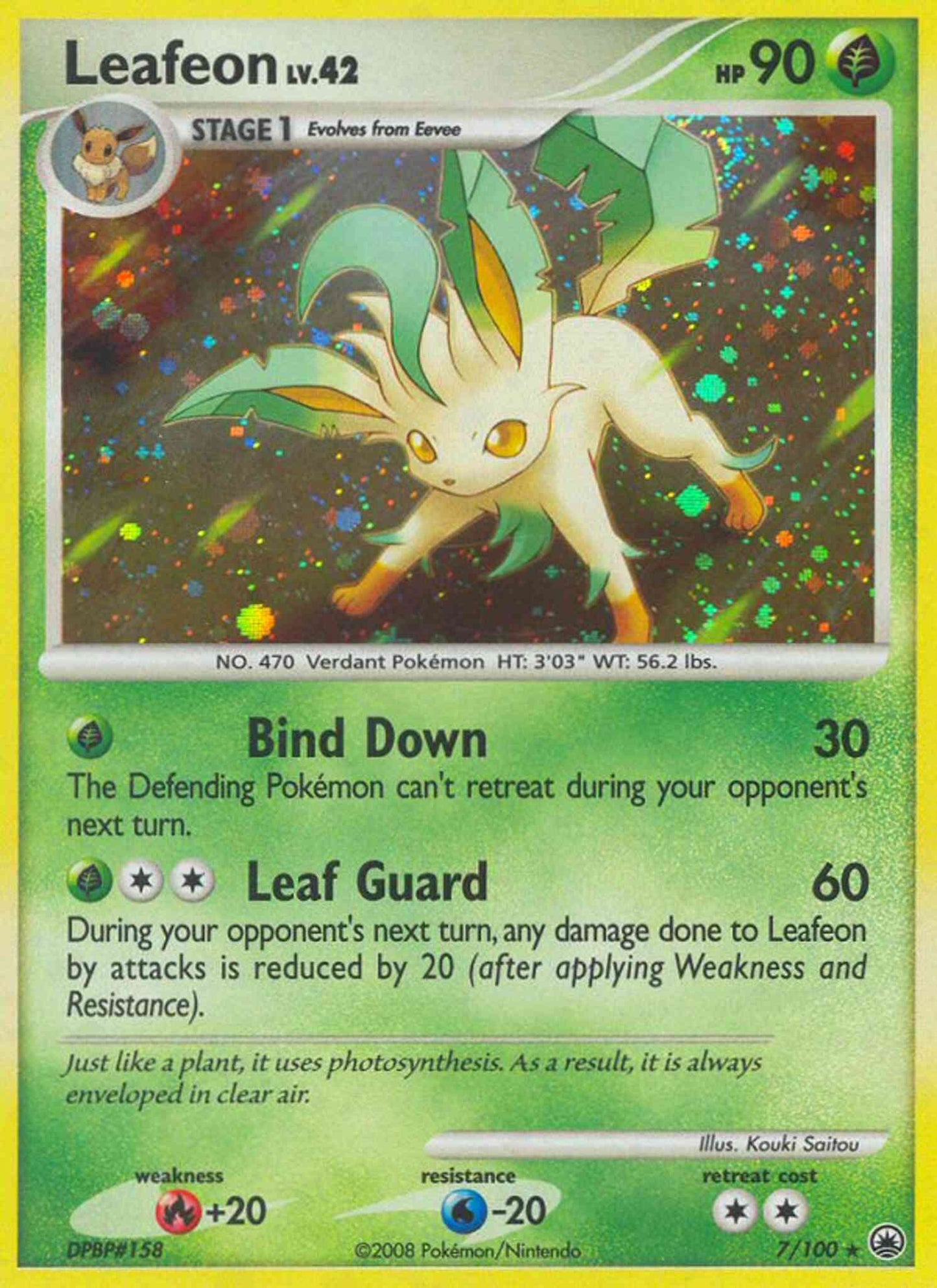 Leafeon - 7/100 - Rare Holo [dp5-7] [Holo]