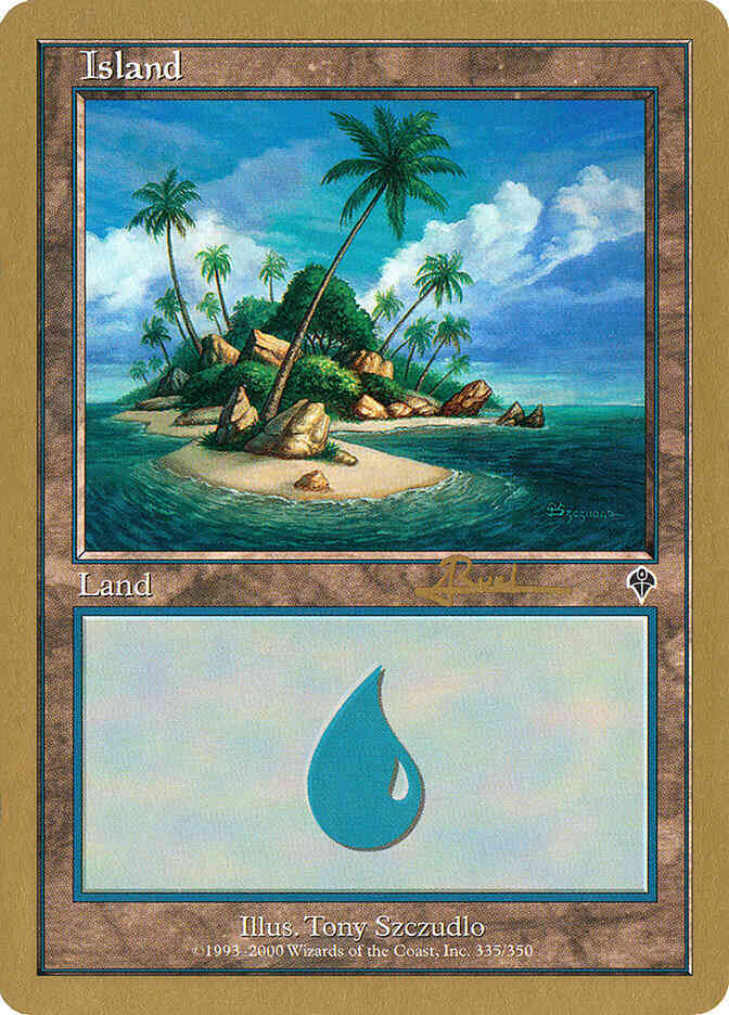 Island [ar335a] [Antoine Ruel] [335] [Invasion Set Symbol] [World Championship Decks 2001] [Non-Foil]