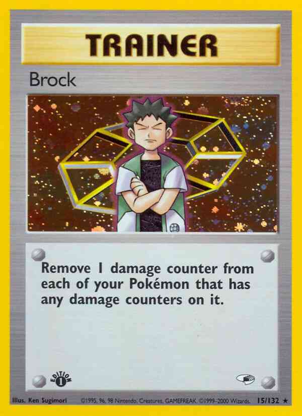 Brock - 15/132 - Rare - 1st Edition [gym1-15] [Holo]