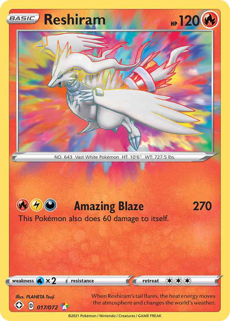 Reshiram - 017/072 - Amazing Rare [swsh45-017] [Holo]