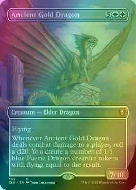 Ancient Gold Dragon [365] [Borderless] [Commander Legends: Battle for Baldur's Gate] [Foil]