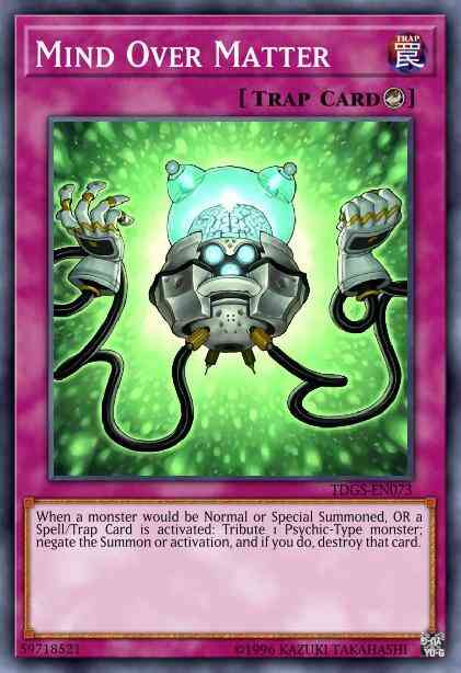 Mind Over Matter - TDGS-EN073 - Rare - 1st Edition