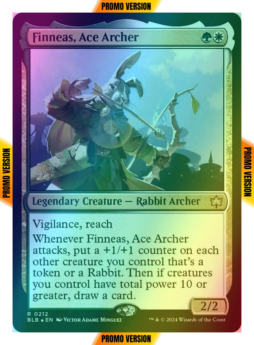 Finneas, Ace Archer [212s] [Prerelease] [Bloomburrow: Promos] [Foil]