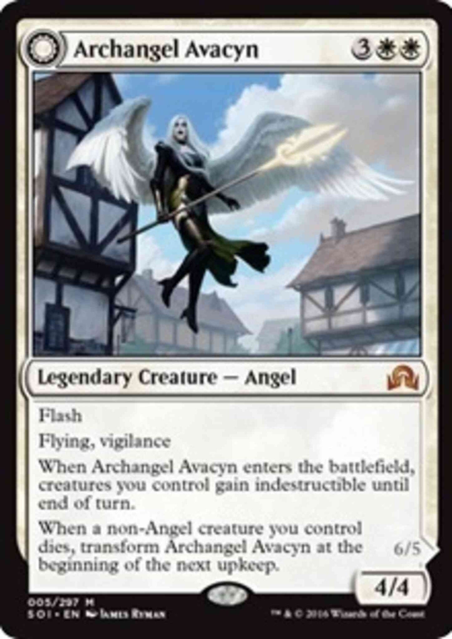 Archangel Avacyn // Avacyn, the Purifier [5] [Shadows over Innistrad] [Non-Foil]