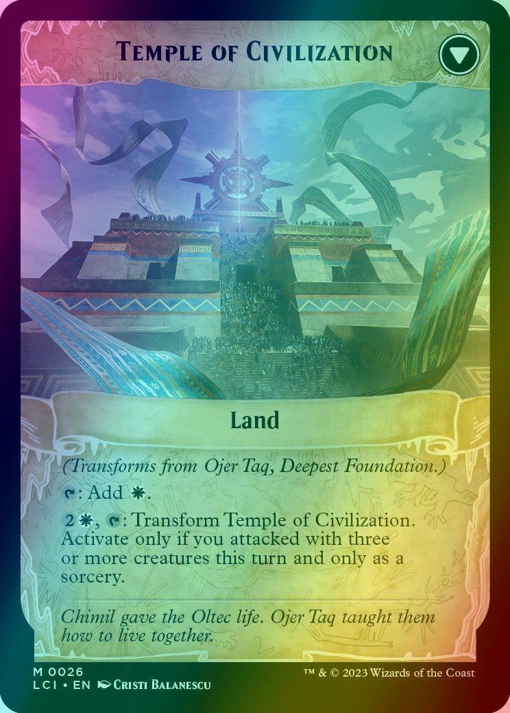 Ojer Taq, Deepest Foundation // Temple of Civilization [26] [The Lost Caverns of Ixalan] [Foil]