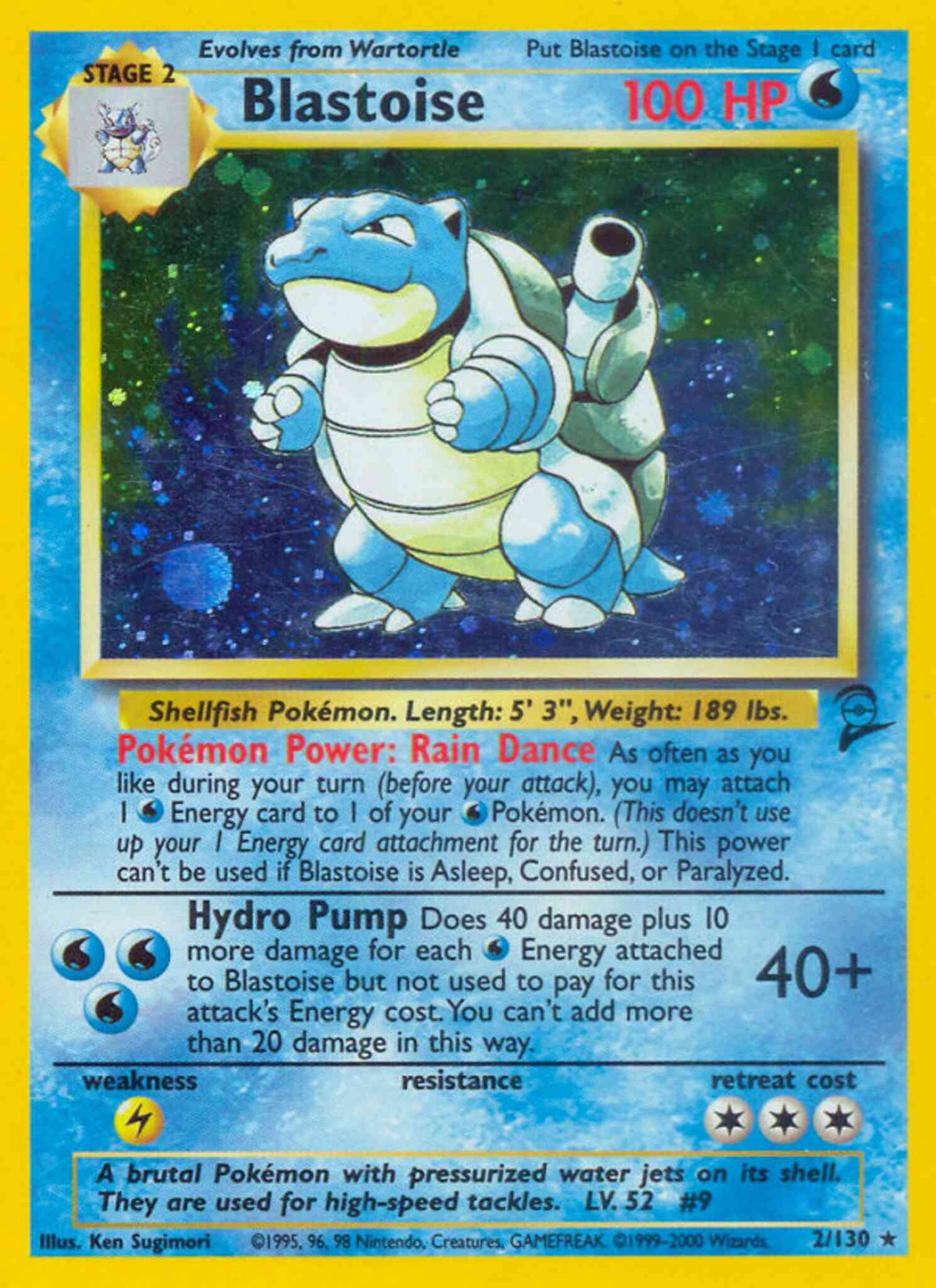 Blastoise - 2/130 - Rare [base4-2] [Holo]